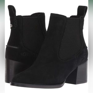 Excellent Ugg suede black boots. Faye style, block heel. Worn twice. Women’s 8.5